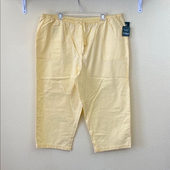 L.L.Bean Yellow Cropped Pants - Picture 1 of 11